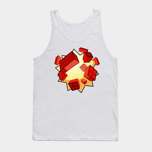 Exploding Bricks Tank Top by geeklyshirts